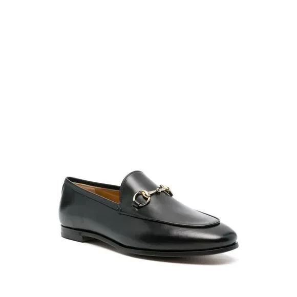 GUCCI Calfskin Womens Jordaan Loafers Size 37 Black - Picture 1 of 16